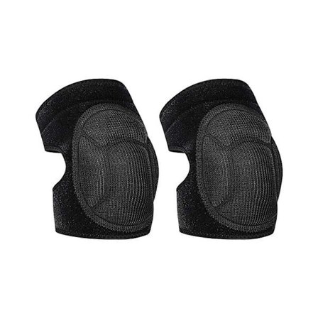 Unisex knebeskyttere for utendørssport, husarbeid, gulvvask, hagearbeid, kneputer og kneskall, S-kode (svart)