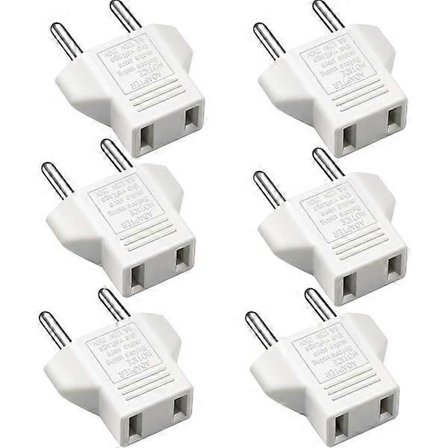 US till EU Adapter - Vit