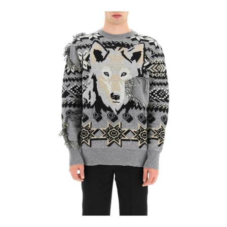 Etro, Round-neck Knitwear Szary, Mężczyzna, Rozmiar: L
