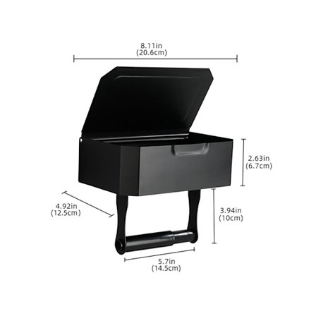Tissue Box Baderom Toalett Tissue Holder SORT B B