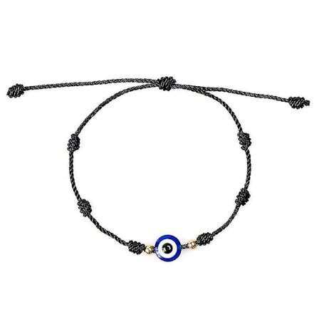 Turkiskt armband med lyckobringande onda ögat för kvinnor, flätat armband med demonöga-berlock