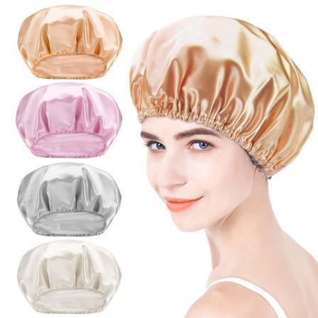 Duschmössa, 4-pack Duschmössor för Kvinnor, Dubbellager Vatten