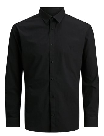 Jjejoe Shirt Ls Plain Noos Black Jack & J S