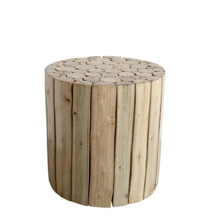 Chic Antique Taburett Eukalyptustre H30