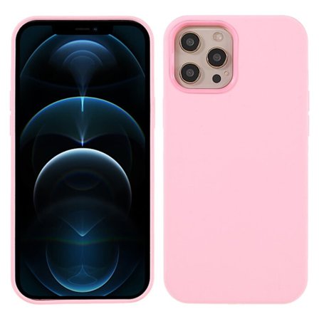 IPhone 12- 12 Pro silicone case - Rose Pink
