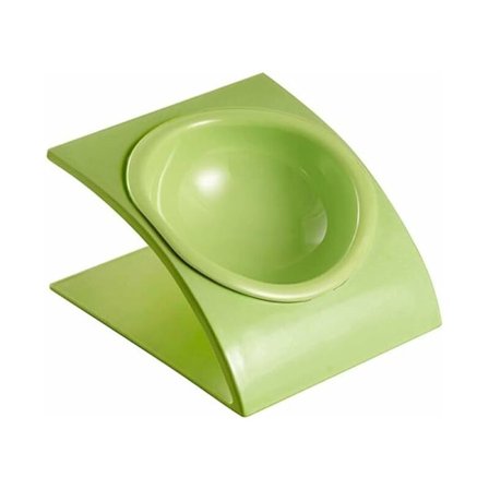 Grön upphöjd husdjursskålhållare lutande hund- och kattskålar melamin hund- och kattskålar med stativ-