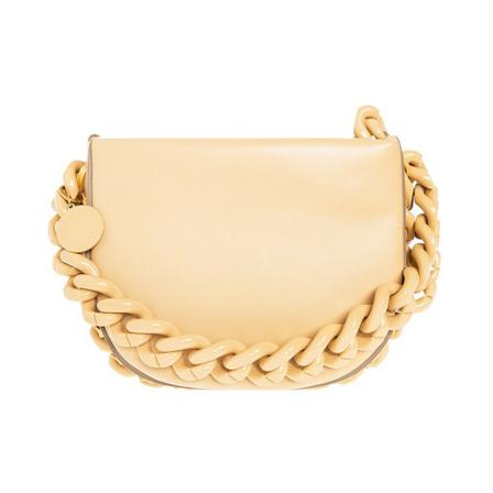 Stella McCartney ‘Frayme Small’ shoulder Tas , Beige , Dames , Maat: ONE Size Schoudertassen
