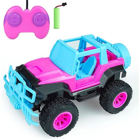 Kauko-ohjattava auto tytöille - Rc-auto lelu, 1:18 mittakaava, pinkki