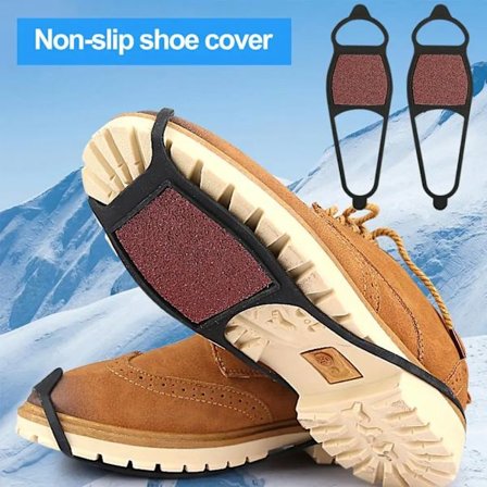 1 Pair Shoes Spikes Covers Non Slip Shoes Gripper Coarse Sand Surface Ice Snow Shoes Grips Winter Walking Boots Traction Cleats