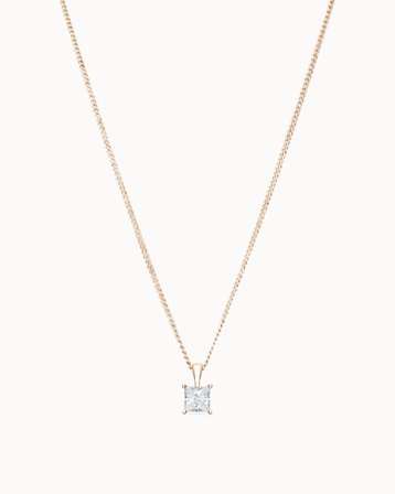 Naturlig Diamanthalskæde Stella 18K Rosaguld 0.50 Carat - smykker fra Vanbruun