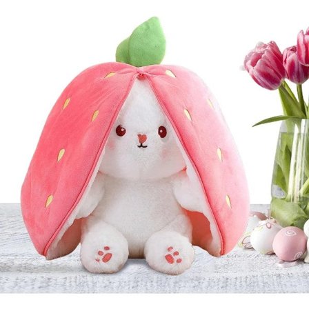 Kaninplyschdjur, 18 cm Söt Kaninplyschleksak för Barn - Rosa