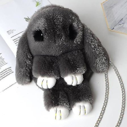 Fashion Plysch Kanin Ryggsäck Enkel Dubbel Shoulder Slant Span Bag Julklapp