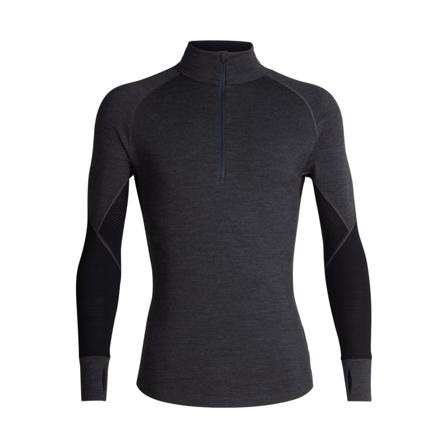 Icebreaker Men's BodyfitZone Merino 260 Zone Long Sleeve Half Zip Thermal Top Men base layer tops Grey L