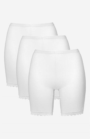 Cellbes of Sweden - Bomullstruse med lengre bein Elise 3-pack i hvit for damer i størrelse 46/48