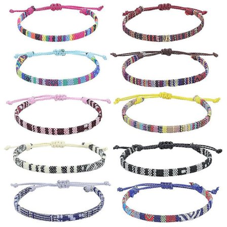 10 kpl Boho Rannekoru Naisille Tytöille Punotut Rannekorut Nilkkakorut Esteettiset Ranta Surffaaja Kudotut Miesten Ystävyysrannekorut Korutarvikkeet
