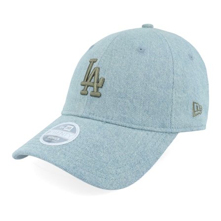 New Era - Ble unconstructed Czapka Z Daszkiem - Womens Denim 9TWENTY Pale Blue/Olive Dad Cap @ Hatstore