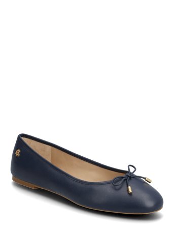 Lauren Ralph Lauren Jayna Nappa Leather Flat - Navy - 39