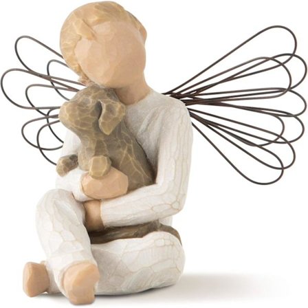 Trøstens engel, der tilbyder en omfavnelse af trøst og kærlighed, for at markere et minde om et elsket kæledyr, til kæledyrselskere og hundeejere