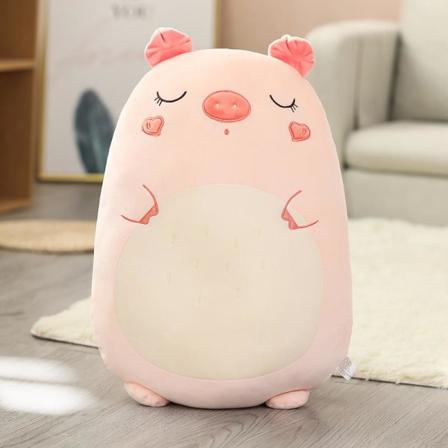60cm Squishmallow Kudde Plyschleksak Julklapp Kawaii Mjuk Rosa Gris