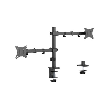 Gembird MA-D2-03 monteringssats - justerbar - för 2 LCD-bildskärmar - svart