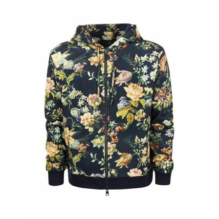 Etro Hoodie with floral motifs Sort, Herre
