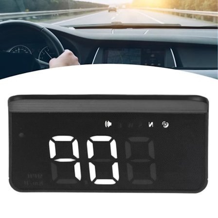 GPS Speedometer Bil HUD Display GPS Speedometer Tretthetskjøring Advarsel KM/t MPH Kompass