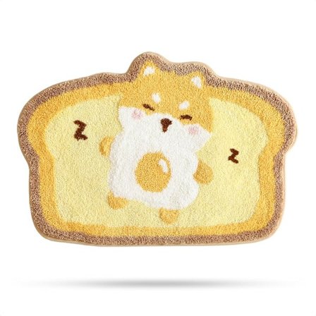 Søde Badeværelsesmåtter, Bløde og Absorberende Badeværelsesmåtter i Mikrofiber, Skridsikre Ryamåtter til Brusebad, Maskinvaskbare og Tørretumblede, 