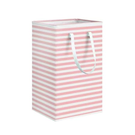 75L Sammenleggbar Kleskurv, Skittentøyskurv med Forlengede Håndtak - Rosa