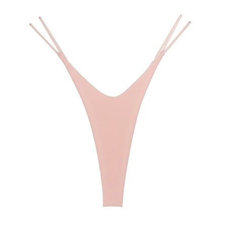 Nya Sexiga Högt Skurna Trosor Bomull Dam Dubbel Bikini Stil Europeiska och Amerikanska Tunna Bälte Underkläder