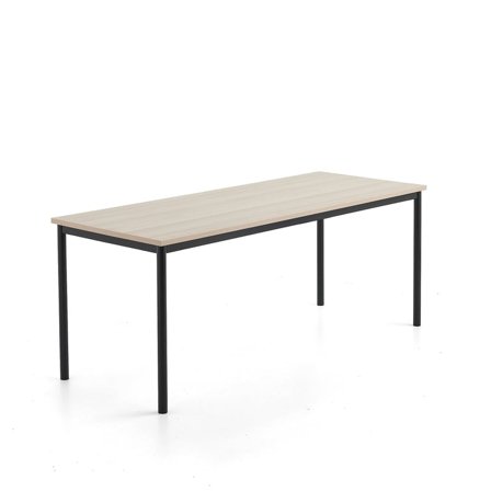 Skrivebord SONITUS PLUS, 1800x700x720 mm, støjreducerende ask højtrykslaminat, antracit