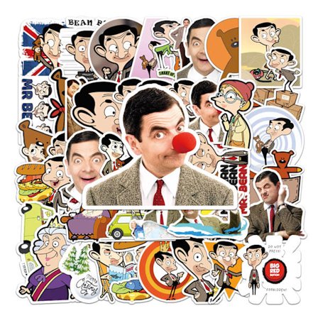 50 st Mr. Bean Rowan Atkinson brittiska Sitcom Meme Stickers Tecknad The Mini Tedy