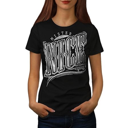 Mister Nice Guy Kvinnor Svart T-shirt | Wellcoda