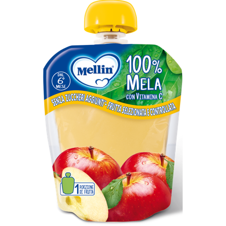 Mellin Pouch Mela 90g 6Mesi+