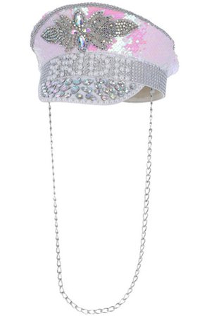 Fever Deluxe Sequin & Pearl Bride Captains Hat - Woome.pl
