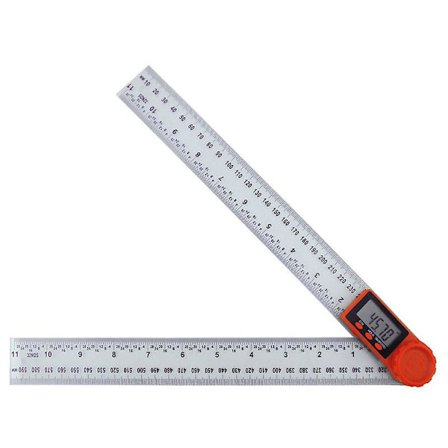 300mm digitalt vinkelmåler linjal, 2 i 1 digitalt vinkelmåler med LCD-skjerm og låsefunksjon for trebearbeiding, hjem, håndverk