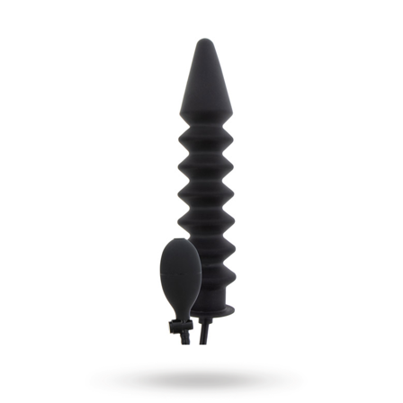 Extreme Inflatable Ribbed Plug 38 cm - Vuxen.se - Stor butt plugg, stor dildo