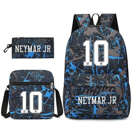 Neymar Football Print koululaukku 3-osainen casual case olkapäälle 3