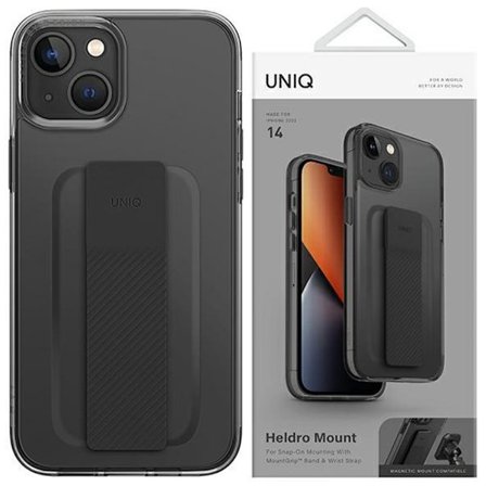 UNIQ Heldro Mount iPhone 14 Plus 6.7 deksel svart/røyk