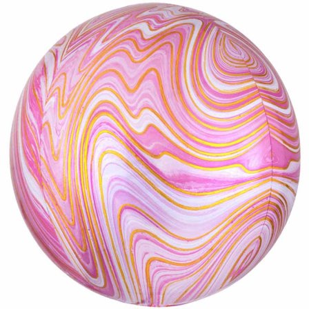 Heliumballon Orbz marmor pink