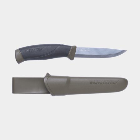 Utility knife Morakniv Companion (S), 219 mm, TPE rubber / recycled Swedish stainless steel, Military Green