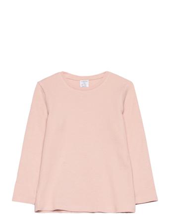 Top L S Basic Rib Tops T-shirts Long-sleeved T-shirts Pink Lindex