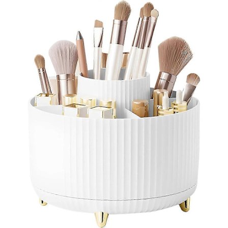 Makeup Organizer, Badeværelse Makeup Organizer, Roterende Kosmetikbørste Organizer, Makeup Kosmetik Opbevaringsboks