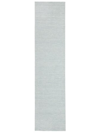 Tappeto Di Lana Monocromatico Handloom Flat Blu Polvere Piccolo