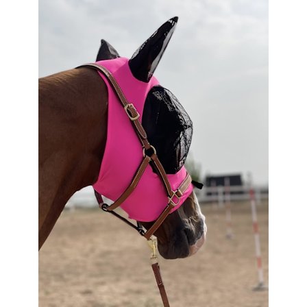 Hevoskärpänen Maski Ultra Mukava Hevoskärpänen Maski Joustava Hihna Earfly Maski (Tumma Vaaleanpunainen)