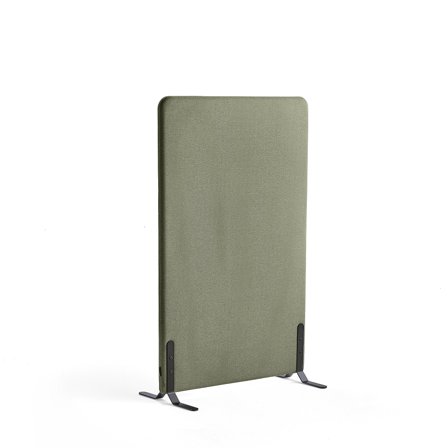 Raumtrenner ZONE, 1360 x 800 x 46 mm, Stoff Rivet, schwarze Beine, grünblau