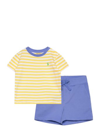 Ralph Lauren Baby | Striped Jersey Tee & Mesh Short Set | 70-74