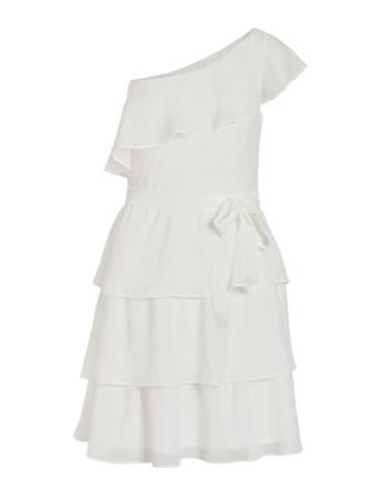 Viabbel Flounce Short Dress/Wc/Dc Vila White