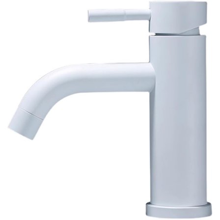 Vit solid mässingsblandare för varmt och kallt vatten