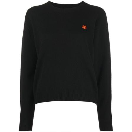 Kenzo - Stickade Tröjor & Koftor - Svart - Dam - Storlek: M, Dam, Storlek: M