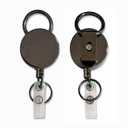 Heavy Duty Retractable Badge Holder Reel, Metal ID Badge Holder med bælte C